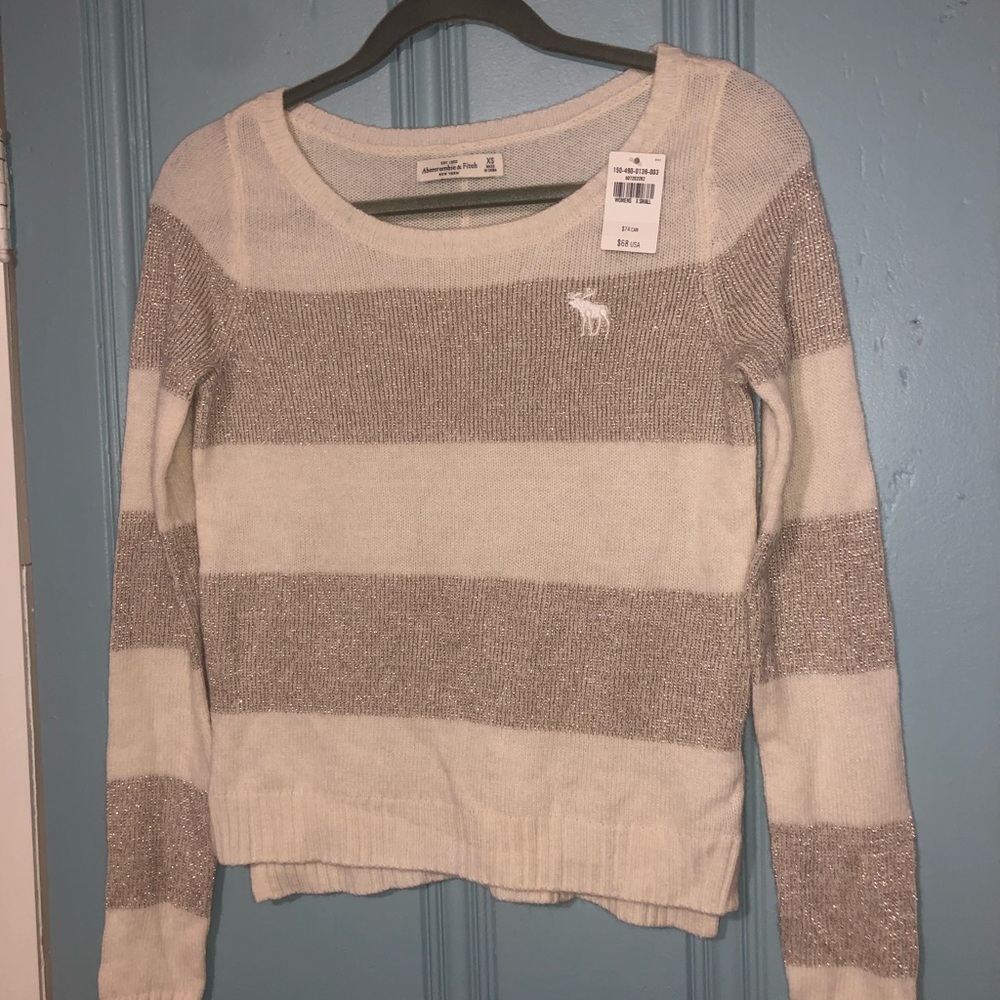 Size XS - Gold Striped Sweater